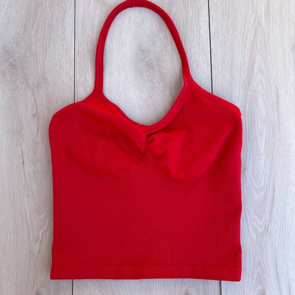NWT Out From Under Clara Seamless Red Contour Halter Top Size M/L - Cherry Coded - Picture 1 of 12
